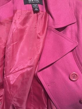 New York & Company Hot Pink Pea Coat